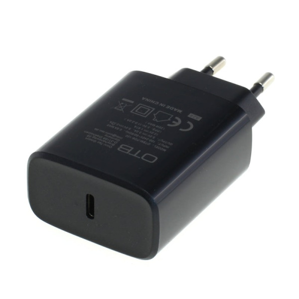 USB-C strömadapter med USB Power Delivery USB-PD - 20W - svart